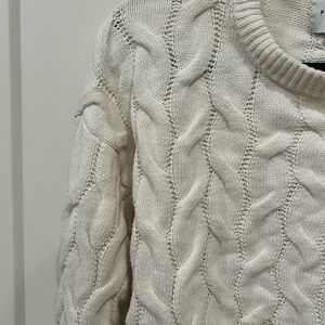 Cozy Cable Knit Sweater - Cream size medium